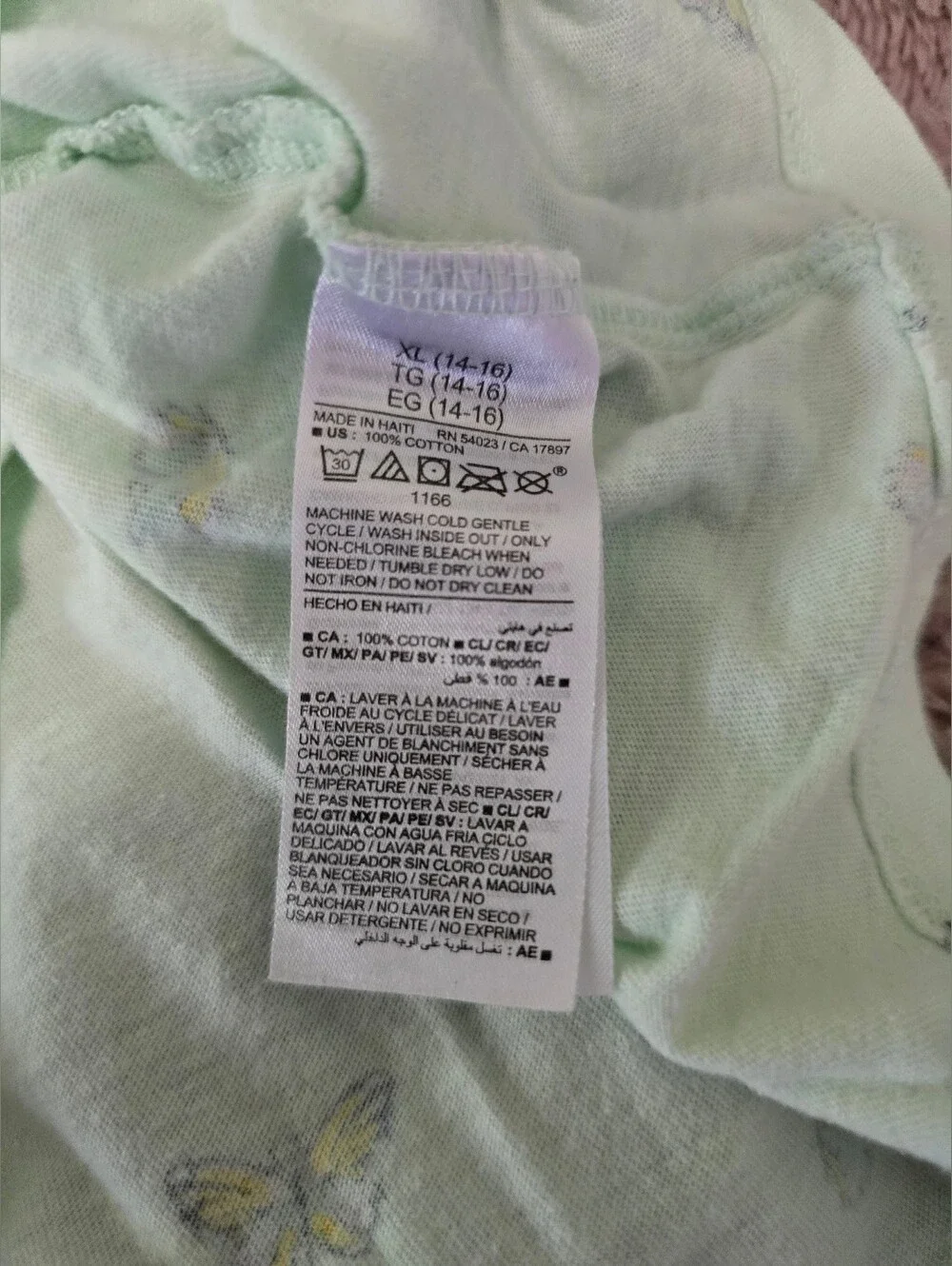 Old Navy Girls Green Butterfly Print Softest Tee Short Sleeve XL